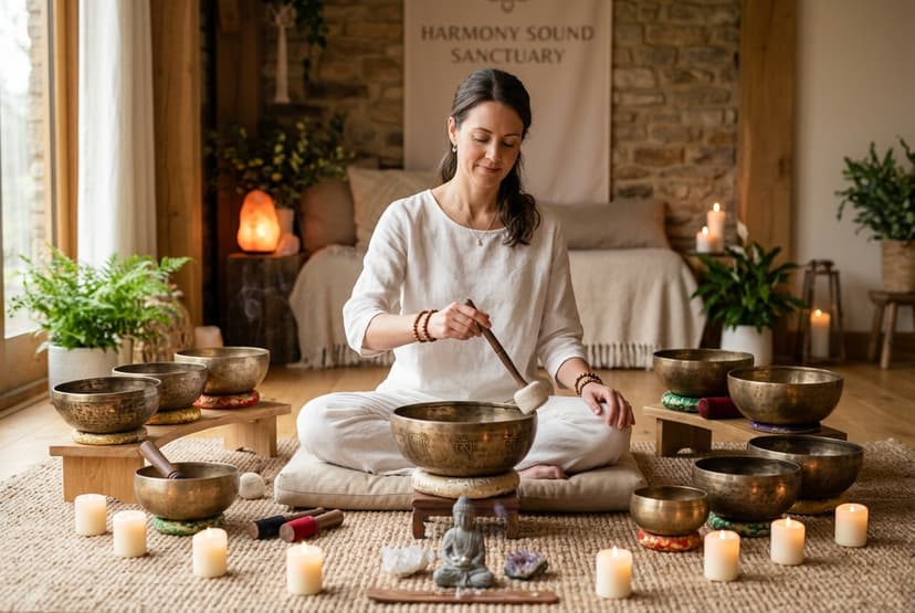 Sound healing bowls at Mind Detoxx